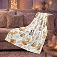 thumbnail image 6 of Birthday Woodland Animals Bear Fox Deer Rabbit Party Flannel Blanket, Cozy Sofa Throw for families and Nature Fans, Warm Bedroom bedroom Reading Nook Home Decor, Birthday Gift, 6 of 9