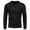 Black, variant on Men's Long Sleeve Solid Color Check Round Neck Knit Base Layer Top Mens Knit Sweater Gray L
