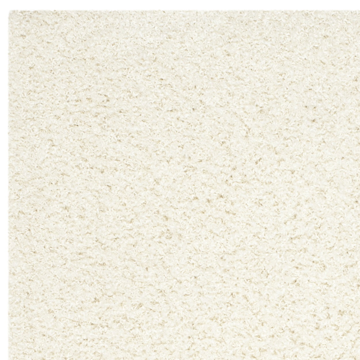 SAFAVIEH Martina Solid Sheep Polyester Shag Area Rug, Ivory, 4' x 6'