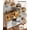 Wood White, variant on EastVita Farmhouse Coffee Bar Cabinet-Sliding Barn Door Power Outlet LED Light Large All black
