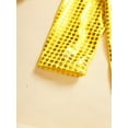 thumbnail image 6 of Haitryli Kids Boys Girls Shiny Metallic Loose T-Shirt Jazz Hip Hop Modern Dance Performance Party Blouse Gold 4-5, 6 of 7