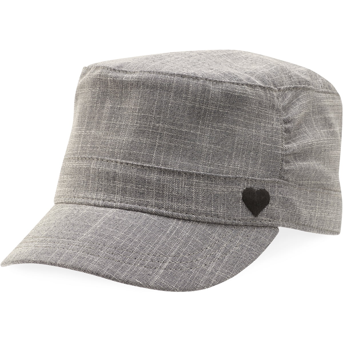 Life Is Good Life is Good. Women's Pleated Cadet Cap Heart, Heather Gray