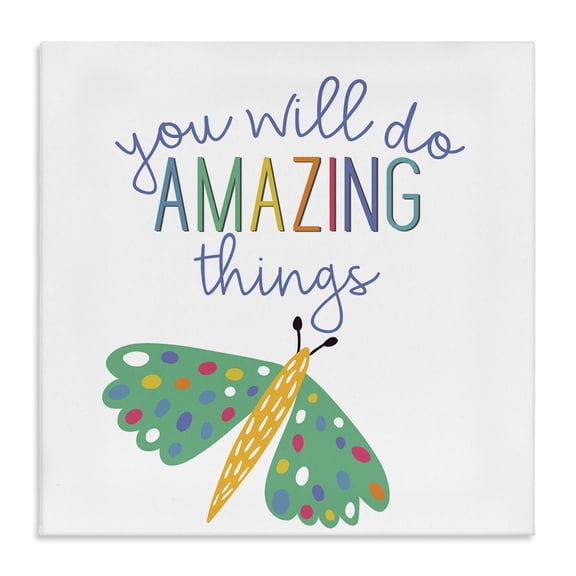 Stupell Industries Contemporary Inspiring Do Amazing Things Canvas Art, 17 x 17, by Kim Allen