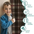thumbnail image 3 of Blackout Kids Curtains,Brown Beige Checkerboard Checkered Pattern Childrens Insulated Curtains Set Of 2,Bedroom Essentials,Toddler Room Decor 42"x54", 3 of 5