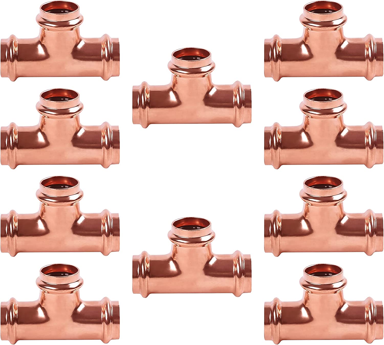 DMNI 1/2” ProPress Fitting Copper Press Tee Copper 3 Way Equal Tee 3 Way Tee Fittings Pack