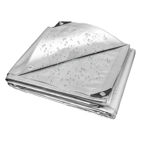 10 x 10 Heavy Duty 10 Mil Waterproof Silver Tarp