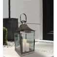 thumbnail image 5 of Silver Metal Frame and Glass Candle Holder Lantern, 5 of 7