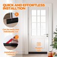 thumbnail image 3 of Moqsnm Door Draft Stopper Under Door Draft Blocker Insulator Door Sweep Weather Stripping Noise Stopper Strong Adhesive 39'' Length, Black, 3 of 6