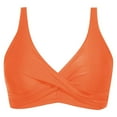 thumbnail image 1 of MIASHUI Plus Size Swimwear Tops for Women with Underwire Full Coverage and Adjustable Tie Back Design Orange,M, 1 of 7