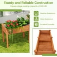 thumbnail image 5 of Costway Outdoor Raised Garden Bed with Legs 73x23x30in Wood Planter Box with Divider Panel Brown, 5 of 10