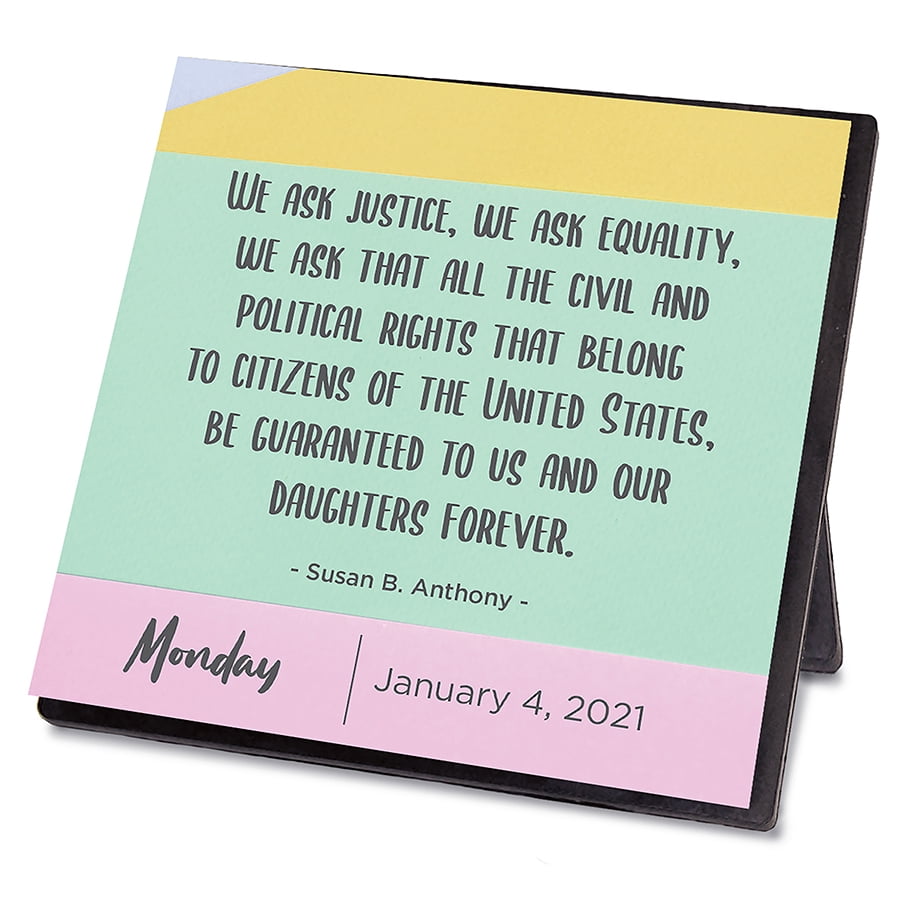 2021 365 Inspiring Women 5.5"x5.5" Daily Inspirational Quotes Desktop  Calendar - Walmart.com