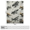 thumbnail image 4 of ONETECH  Aircraft Sign Throw Blanket Set of Vintage Airplanes Icons Decorative Soft Warm Cozy Flannel Plush Throws Blankets for Bedding Sofa Couch, 4 of 6