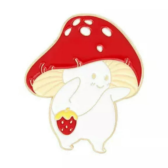 EOEMY Cute Humanoid Elf Mushroom Enamel Lapel Pins Cartoon Brooches Badges Pins Gifts#-4