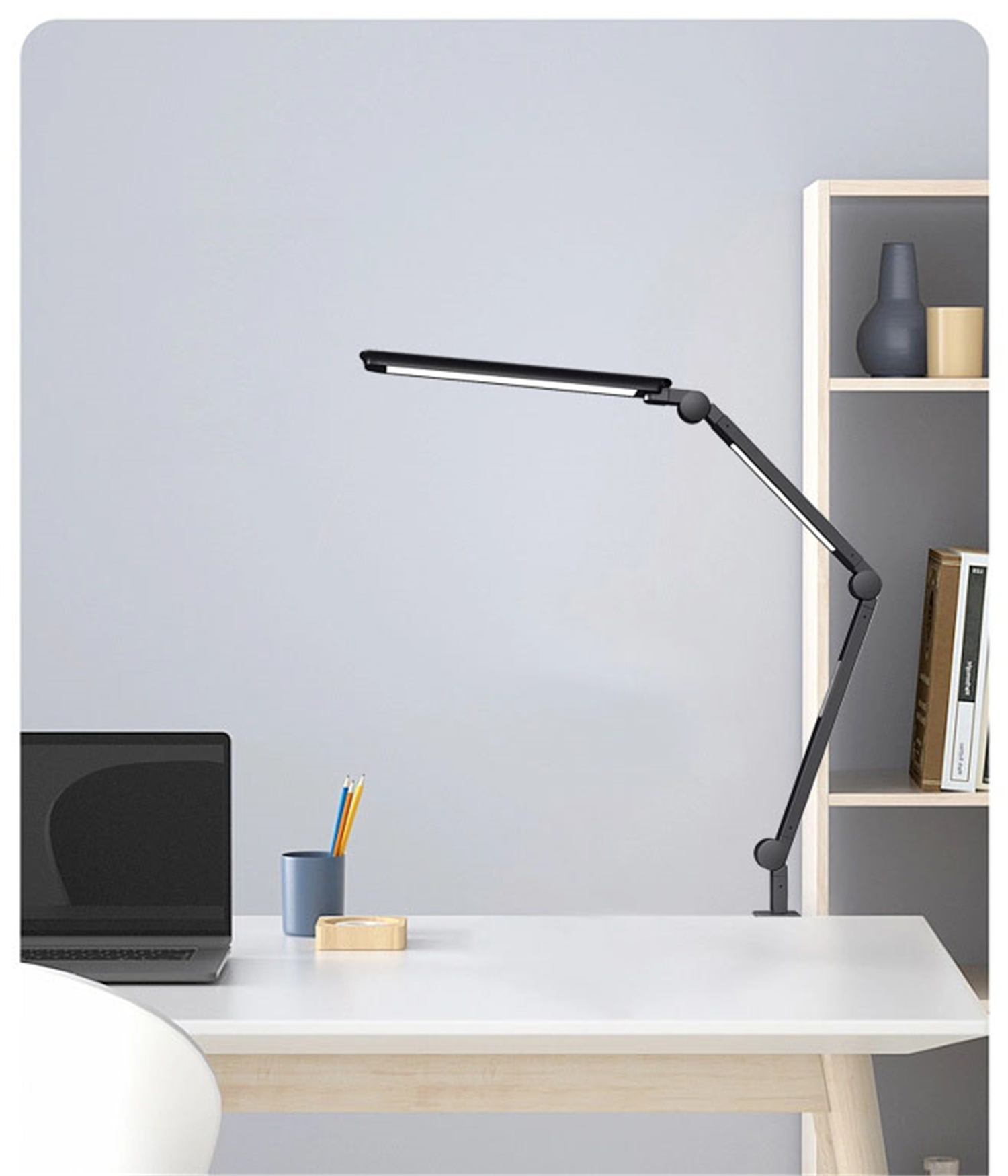 LED table lamp, flexible table lamp with clamp, eye protection table