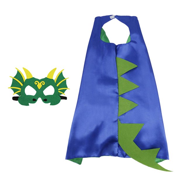 Capa de disfraz de dinosaurio, máscara, capa de Halloween, accesorios de cosplay, bata de fiesta para estilo E
