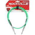 thumbnail image 2 of Rockville RCGT3G 3' 1/4'' TS to 1/4'' TS Instrument Guitar Cable in Green, 2 of 2