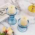 thumbnail image 4 of Juego de candelabros de cristal azul BTGLLAS de 3 piezas, 4 of 6