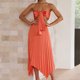 thumbnail image 3 of Mujeres Crop Top + Faldas Pecho Vendaje Tube Top + Midi Faldas Sin espalda Vacaciones Mujer FLhrweasw Nuevo, 3 of 7
