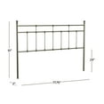 thumbnail image 3 of Hillsdale Furniture Providence Metal King Headboard, Aged Pewter, 3 of 8