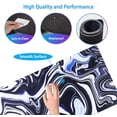 thumbnail image 4 of Black White Large Mouse Pad XXL Extended Abstract Waves Mousepad Marble Texture Non-Slip Rubber Base Gaming Mouse Mat Rectangle Laptop Keyboard Desk Pads(Size:31.5x11.8in), 4 of 6