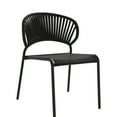 thumbnail image 2 of HOMETRENDS Elora Steel Outdoor Stacking Chair, Black, 2 of 9