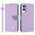 thumbnail image 2 of Wallet Case For Samsung Galaxy S25 Edge Crossbody Strap & Short Hand Strap with RFID Blocking Credit Card Slots, Cute Bow Design Flip PU Leather Stand Magnetic Closure Phone Cover,Purple, 2 of 12