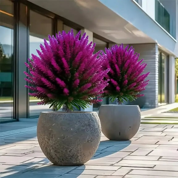 2 Pieces 18 Inch Anti-Ultraviolet Artificial Cedar Tree High-Grade Realistic Indoor Outdoor Conifer Needle Plant with Ground Stake for Gardens Porches and Paths Easy Install Low Maintenance