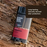 (3 pack) Every Man Jack Cedarwood Amber Aluminum-Free Deodorant for Men, Naturally Derived, 3 oz