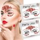 thumbnail image 1 of wonima02 Eye Body Face Gems Rhinestone Temporary Tattoo Sticker Face Body Tattoos Party Makeup Self Adhesive Crystal Makeup Diamonds Holiday Festival Party Supplies 2pcs (red), 1 of 1