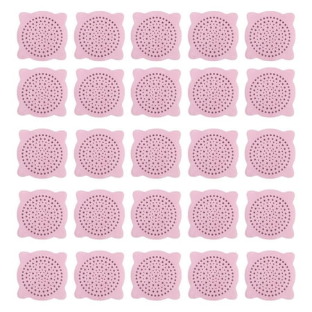 

OUEYXIO Bathroom Products Filter Bathtub Drain Kitchen Sink Strainer Plug Drain Hole Sticker Disposable Sink Strainer Sink Anti Blocking Sticker Bathroom Sewer Sticker Hair (Pink)