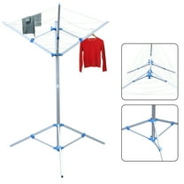 Rotary Airer 3 Arm Cloth Washing Line Dryer Folding Aluminium Alloy 33*9.4*5.9" Umbrella Shape Clothes Drying Rack Clothes Laundry Hanger Metal Rotary Outdoor Clothes Drying Rack Wet Laundry Hanging