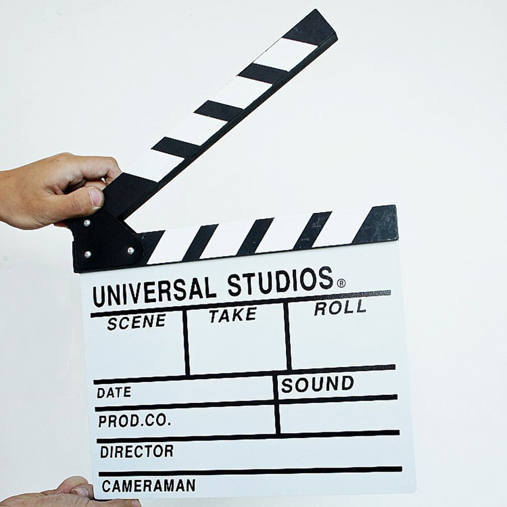 Black Wooden Directors Film Clapboard Cut Action Scene Clapper Movie Clapper Board 