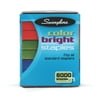 Swingline Color Bright Staples, Classic Color Assortment, 1/4" Leg Length, 105 Per Strip, 6,000 Per Box