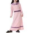 thumbnail image 4 of Coerni Toddler Girls Muslim Arab Dresses Long Sleeve Kids 𝐈slamic Long Dress A Line Birthday Wedding Loose Casual Lapel, 4 of 9