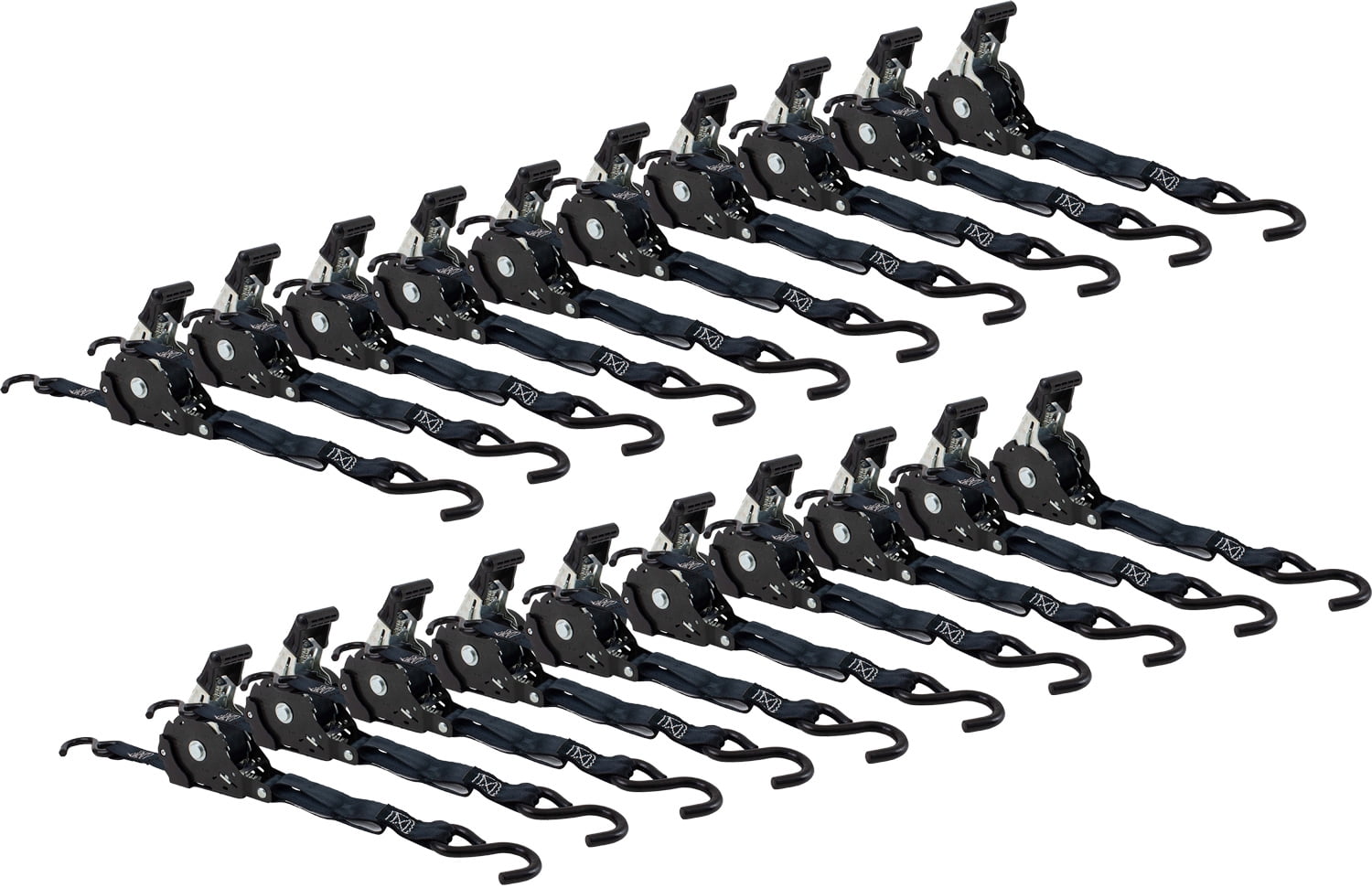 Auto Retract NORATCHETING Ratchet Straps 1" x 12' Retractable