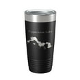 thumbnail image 1 of Tippecanoe Lake Map Tumbler Travel Mug Insulated Laser Engraved Coffee Cup Indiana 20 oz Black, 1 of 5