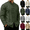 Army Green, variant on Cotton Linen Shirts for Men Stand Collar Knot Front Two Pockets Loose Fit Solid Color Long Sleeve Casual Top