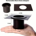 thumbnail image 3 of Rain Chain Bird Cage Set 8.5Ft Not Rust Wrought Iron Rain Chains for Gutters with Adapter Gotta Drain and Sturdy Anchoring Stake 13 Cups 1 Hook Adjustable Length for Garden Decorative Coffee, 3 of 8