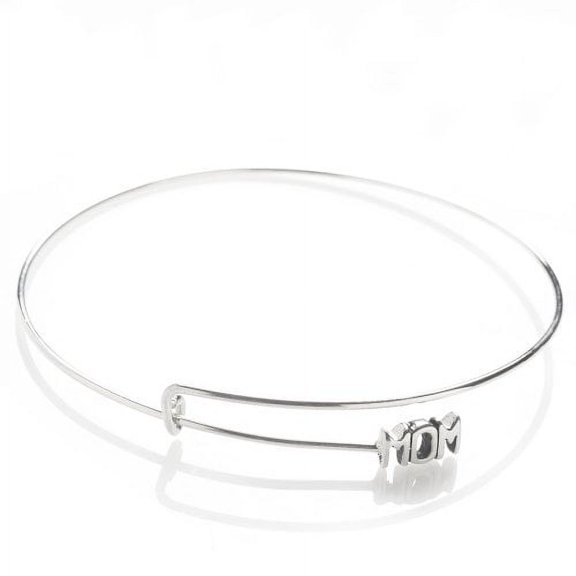 Sterling Silver Mom Expanding Wire Bracelet