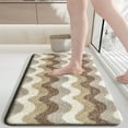 thumbnail image 4 of Brown Patterned Bath Mat Non Slip Absorbent Door Mat Bedroom Carpet Skid Proof Bottom 24x16 Inches, 4 of 6