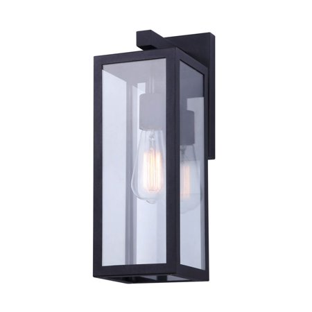 Canarm Montana 16 H 1 Light Black Outdoor Wall With Clear Glass Panels Canada Canarm Montana 16 H 1 Light Black, Canarm Outdoor Lighting