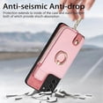 thumbnail image 2 of For Samsung Galaxy S21+ 5G Cross Leather Ring Vertical Zipper Wallet Back Phone Case, 2 of 5