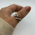 thumbnail image 4 of LD DESIGNS Chunky Silver Thumb Ring-Multi Layer -Dainty Ring For Women-Mothers Day Gift, 4 of 8
