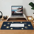 thumbnail image 6 of Gold Sun Star Moon Desk Mat,Large Gaming Mouse Pad,Non-Slip Rubber Base Mousepad with Stitched Edges,Waterproof Mouse Mat Desk Pad for Work, Game, Office (31.5x15.7 in), 6 of 6