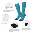 thumbnail image 4 of Picia Women Crew Soft Moisture-wicking Socks Sea Turtle Pattern Design Cotton Socks, One Size fit All, 4 of 9