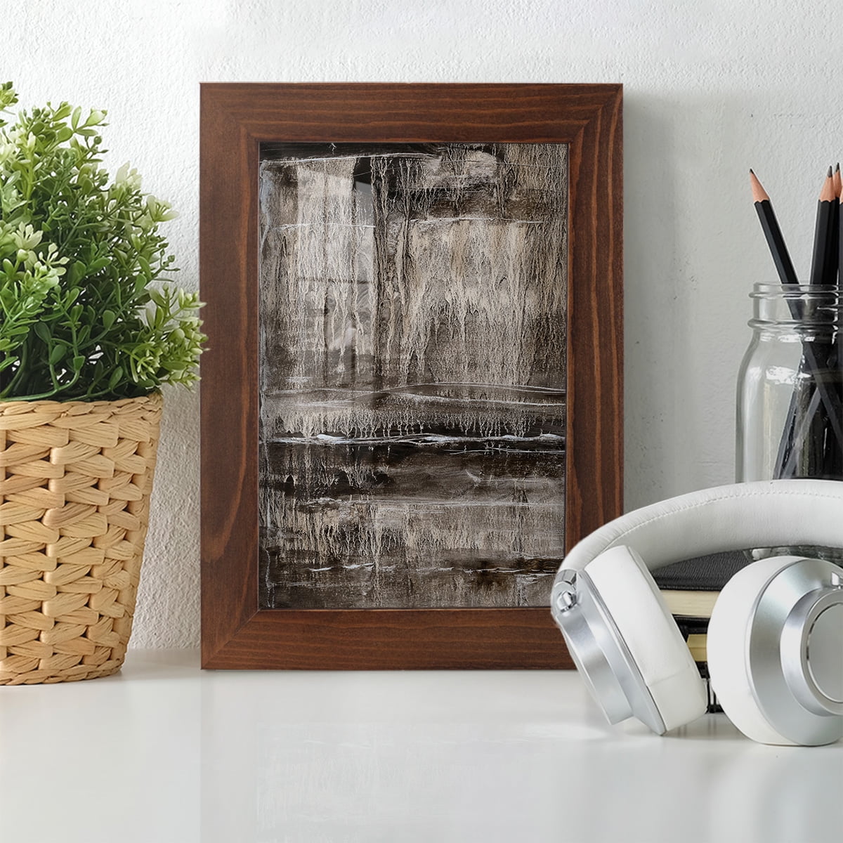 Continuum III -Framed Print w/glass-Chestnut