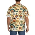 thumbnail image 3 of Balery 70s Hippie Style Camisa Casual de Manga Corta con Botones para Hombre, Texturizada, Estilo Cubano, para Playa, Verano-Medium, 3 of 5