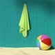 thumbnail image 4 of Rápido Secado Microfibra Playa Toalla Anti-Arena Liviana Absorbente Viaje Toallas 30 x 60 Pulgadas con Clip-  para Playa Nadar Acampar Yoga Deportes Verde claro, 4 of 9