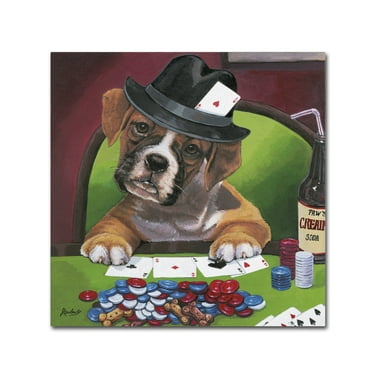 Trademark Fine Art 'Poker Dogs 2' Canvas Art by Jenny Newland
