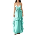 thumbnail image 2 of Taylonsss Womens Summer Dress Strappy Halter Tie Backless Solid Color Beach Casual Outfit, 2 of 7